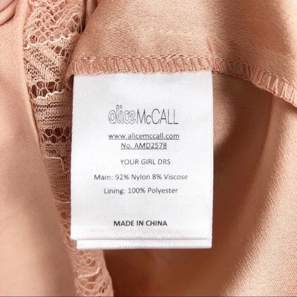Alice McCall Not Your Girl Twist Sheer Lace Mini Dress Blush Pink Tan Cocktail - Picture 6 of 7